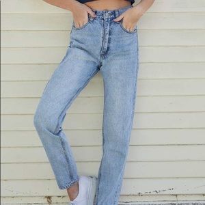 John Galt By Brandy Melville Jeans Size Small Straight Leg High Rise Jeans